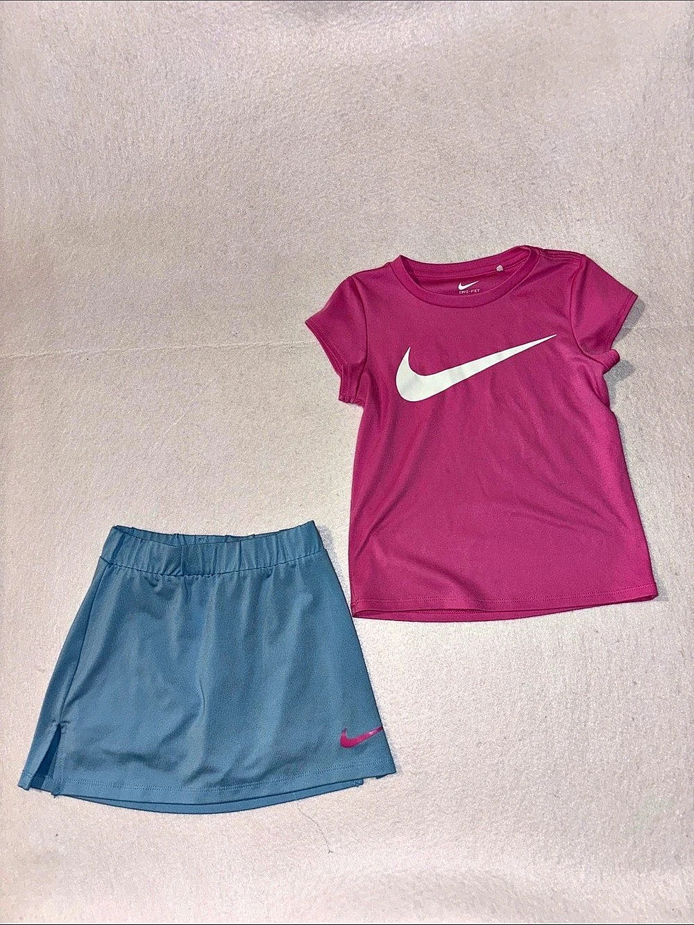 Nike All Day Play Skort Set Girl 6X Pink & Blue